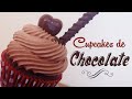 Como hacer cupcakes de chocolate | Receta fácil | Cupcakes decorados con bombones