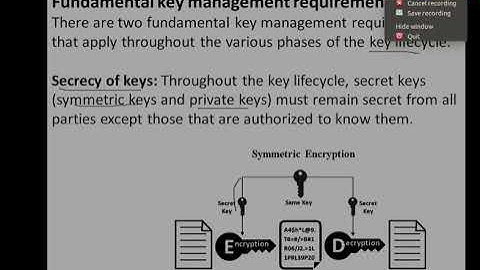 module 4 : Key management Key lengths and lifetimes Key generation
