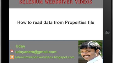 [Selenium WebDriver Videos]: How to read data from Properties file