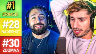 ZOOMAA REACTS TO TOP 30 COD PROS OF ALL TIME (NAMELESS'S LIST)