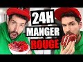 Je mange que la nourriture rouge pendant 24h  huby