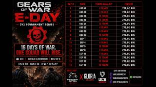 gears e-day qualifier day 1 august 11th, 11 AM MST, 12PM CST, 1PM EST