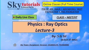 Physics Live (Class - NEET/IIT) Ray Optics -3 (more information-7510020006)