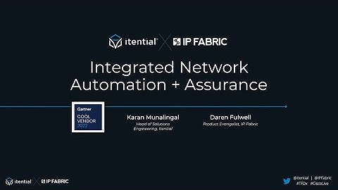 Integrated Network Automation and Assurance Demo with Itential & IP Fabric