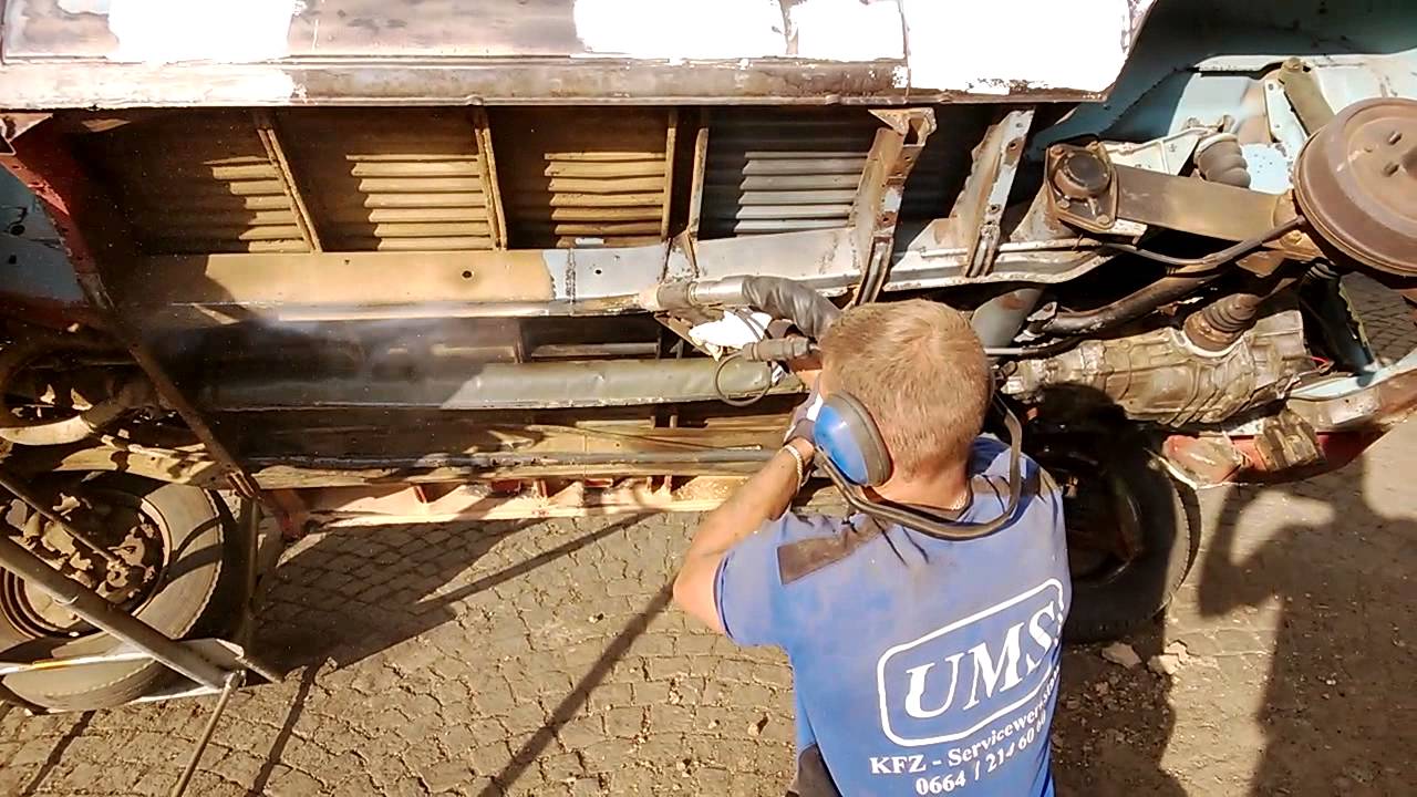 Trockeneisreiningung VW  Bus T2 Unterboden von www.ums1.at