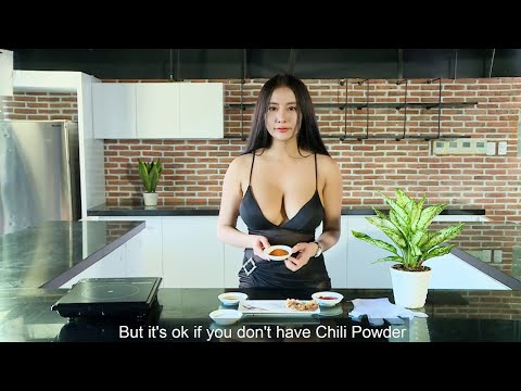 Sexy Girl Cooking - How To Cook Seasoned dried shredded squid - Pong Kyubi Cooking