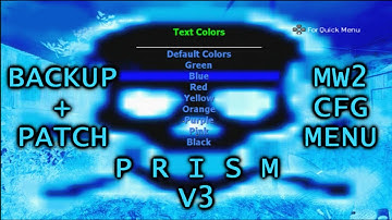 Mw2 CFG Menu [Backup + Patch] Prism V3