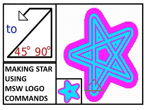 MSW logo tutorial/MSW LOGO Star commands/Repeat command/Logo commands for class 3 & 4