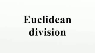 Euclidean division