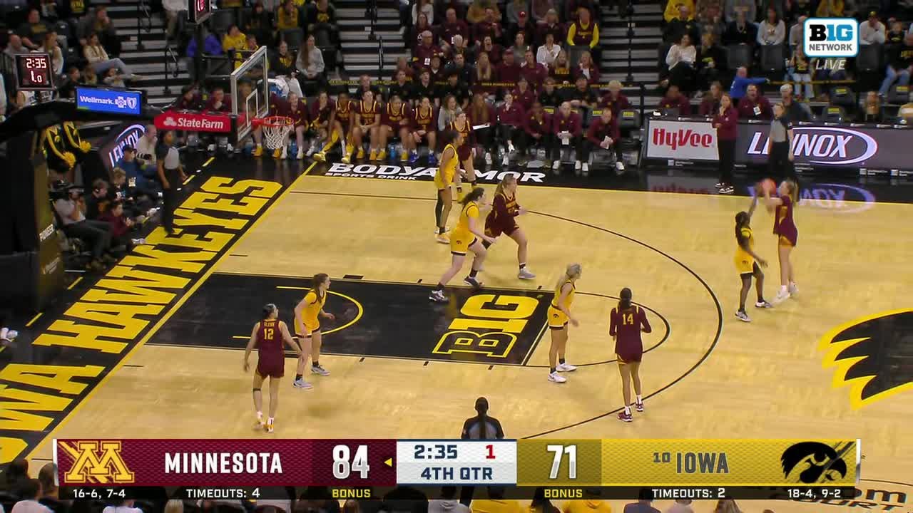 Mara Braun For Three vs. Iowa | Minnesota Women's Basketball