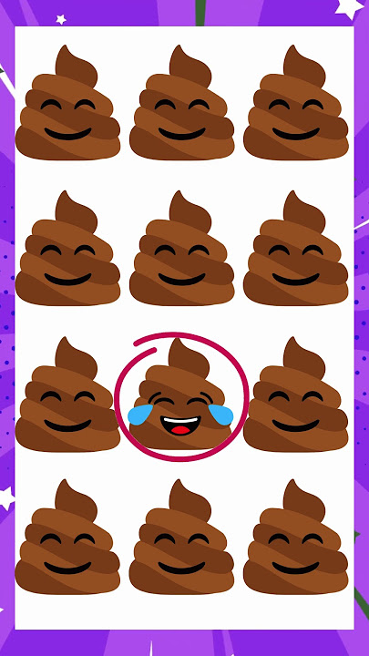Find The Odd One Out - POOP Edition 💩 #shorts #emojichallenge  #oddoneout