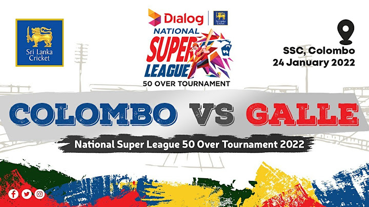 🔴 LIVE | Team Galle vs Team Colombo | National Super League 2022 (Limited Over Tournament)