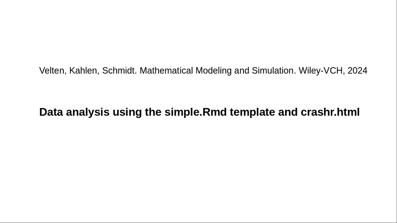 DRAFT: Simple Template (Velten/Kahlen/Schmidt, Mathematical Modeling, Wiley-VCH, 2024)