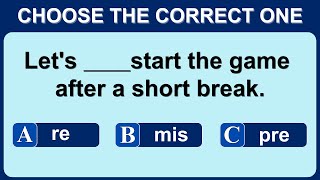 English Grammar: Understanding the Prefixes Pre-, Re-, Mis-.