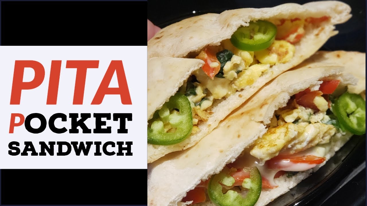 Egg bhurji stuffed pita pockets