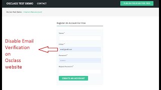 How to disable email verification in Osclass Website