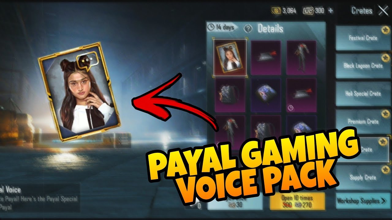PAYAL GAMING VOICE PACK IN BGMI || Nexus gamerz - YouTube