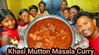 Gravy Mutton masala|Cooking And Eating|Village Khasi Mutton Recipe|Eating Show