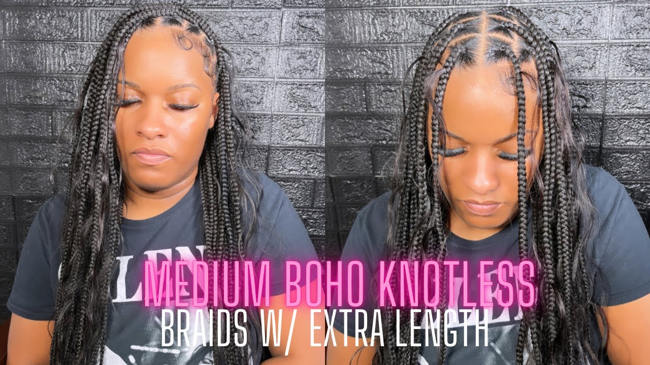 Half Up Half Down Knotless Boho Braids ☀️, Gallery posted by Ajé✨