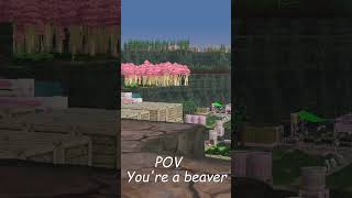 🌊 #pov : Life as a Whitepaw Beaver! | #timberborn  #shorts