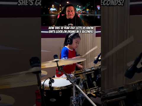 How this 12 year Old Let’s us Know She’s Good On Drums In 5 Seconds!