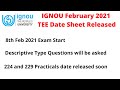 IGNOU February 2021 TEE Date Relesed.