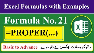 Excel Formula PROPER Function