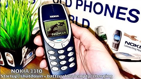 Nokia 3310 startup/shutdown & battery low/empty/charging - by Old Phones World