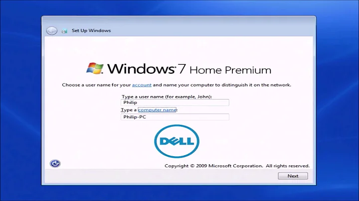A Clean Installation of Dell Windows 7 OEM using the Dell Skylake iso
