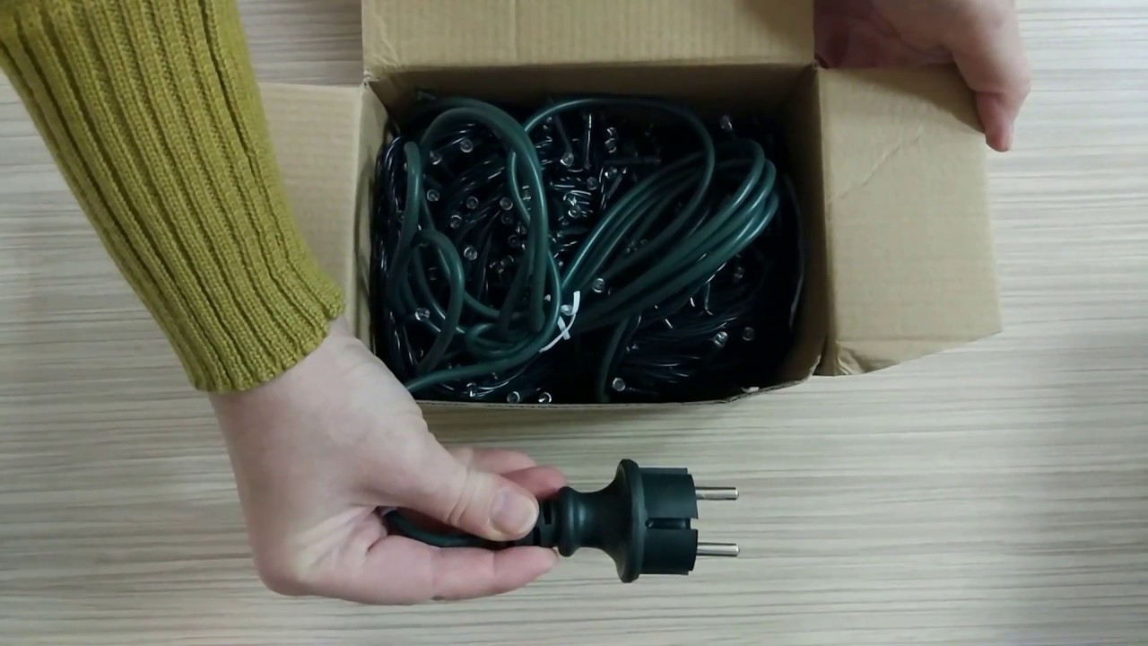 Светодиодная гирлянда Feron CL07 линейная 24V теплый белый c питанием от сети