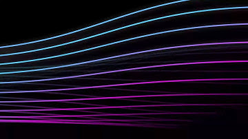 Abstract Lines Background Video - Neon Waves Animation on Black Screen.   Copyright Free Background.