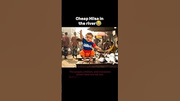 Cheap Hilsa in the river!😂 #funny #veo3