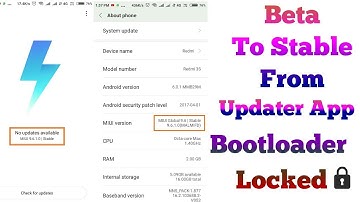 Beta to Stable in Xiaomi Phones | Global Beta to Global Stable using Update App