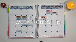 Week 1 Check In | July 2022 Budget | Inconsistent Income | College Student | 22 Year Old