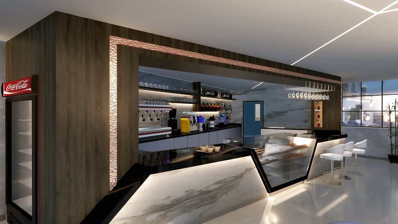 مطعم الحلبى | تصميم 3D MAX | #elmostafa_desgin 