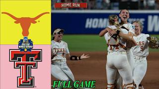 Texas vs Texas Tech Full Game | Jun 3, 2026 Women's College World Series Championship Finals Game 1