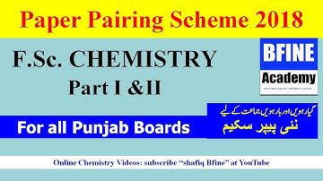 F Sc chemistry paper pairing scheme 2018 assessment scheme