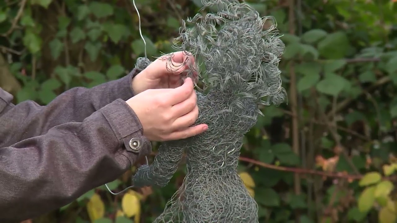 Reportage de la Télé Locale du Val d'Agent (TLVA) Mes créations en fil de fer et grillage à poule