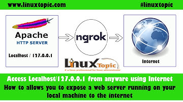 how to access localhost webserver from the internet using ngrok| expose localhost  #linuxtopic