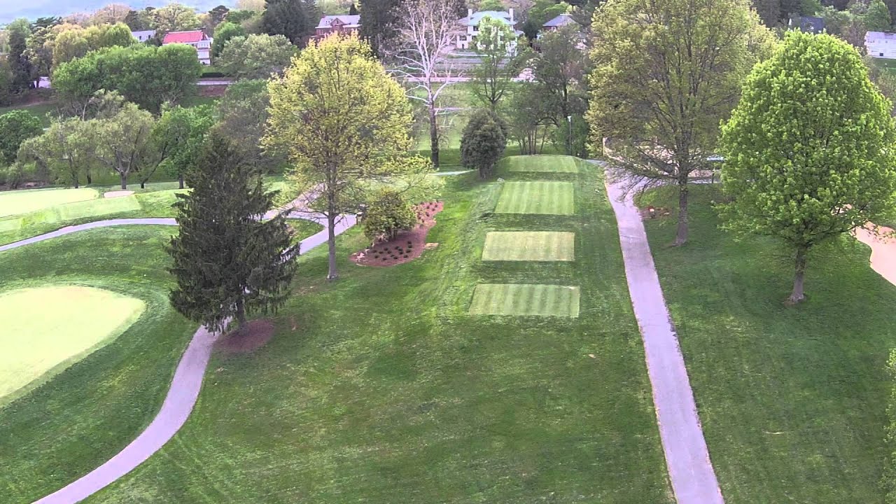 Drone flight over golf course YouTube