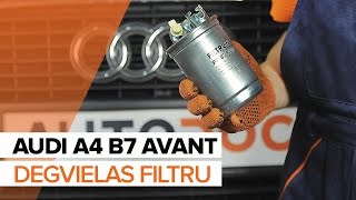 Uzziniet kā atrisināt problēmu ar nomainīt benzīns un dīzelis Degvielas filtrs AUDI: video ceļvedis