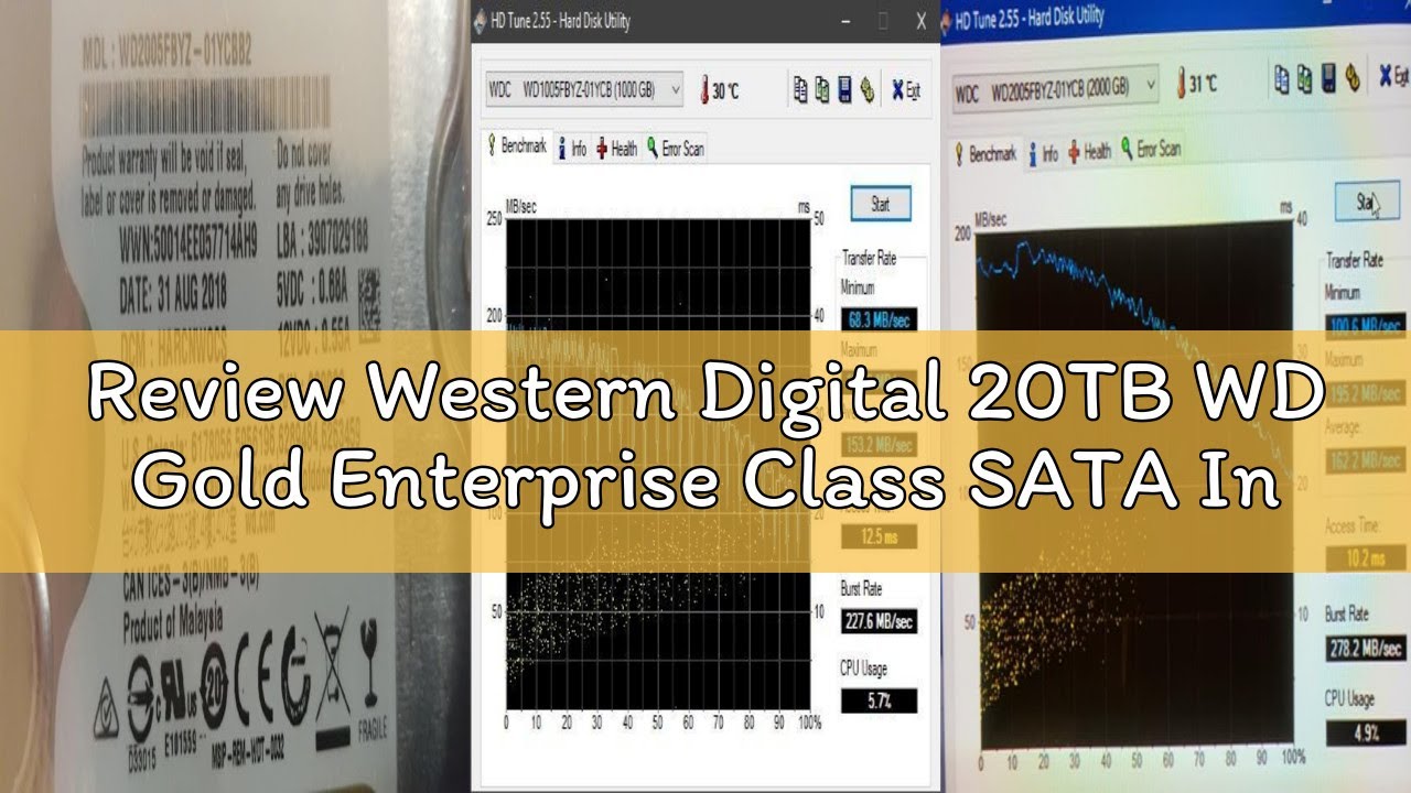 Review Western Digital 20TB WD Gold Enterprise Class SATA Internal Hard Drive HDD - 7200 RPM, SATA 6