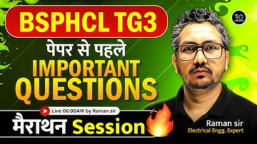 BSPHCL TG3 🔥Exam से पहले Important Objective🔥 Raman sir