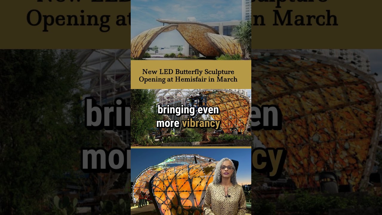 New LED Butterfly Sculpture Opening at Hemisfair in March