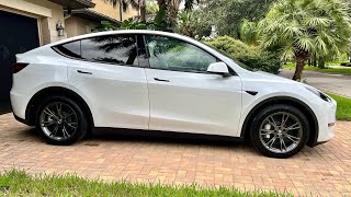 2024 Tesla Model Y. Dark Gemini wheels.
