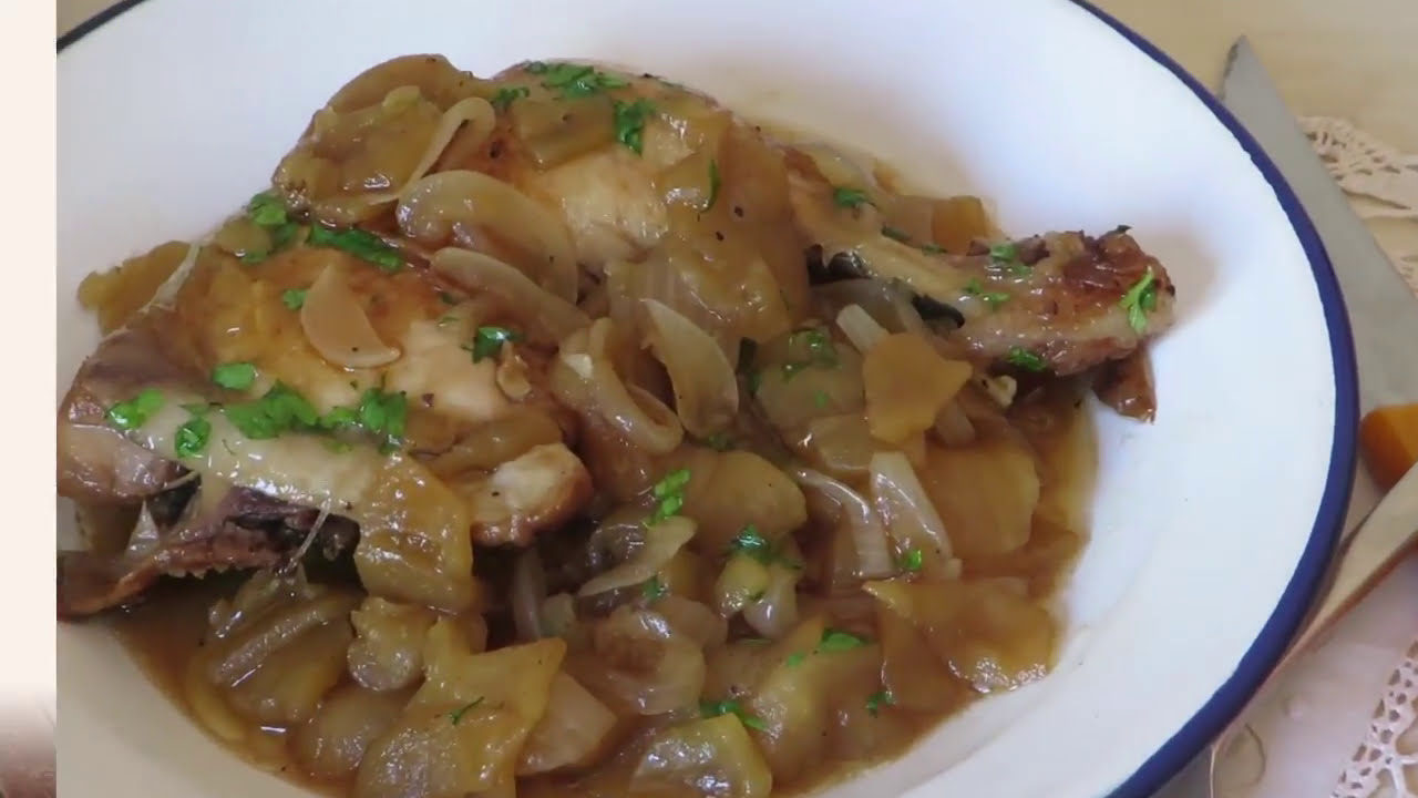 🍗 Pollo con Manzana 🍏 al Jerez