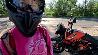 #46-1 KTM 390 Adventure SW | Везу дочку на тренировку и тест бюджетной гарнитуры TNICER с GoPro 12