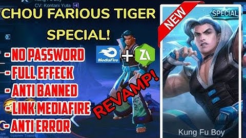 NO PASSWORD!! REVAMP❗SKRIPT SKIN CHOU TIGER anti banned, anti error 100% work!!