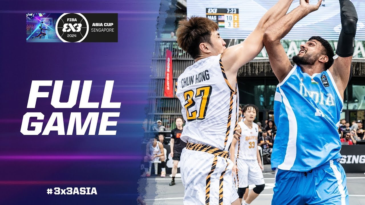 Малайзия 🇲🇾 против Индии 🇮🇳 | Мужская сборная, полный матч | Кубок Азии ФИБА 3x3 2024 | Баскетбол...