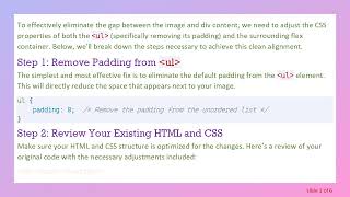 How to Remove Gaps Between Images and Div Content in HTML/CSS